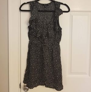 Black patterned mini dress